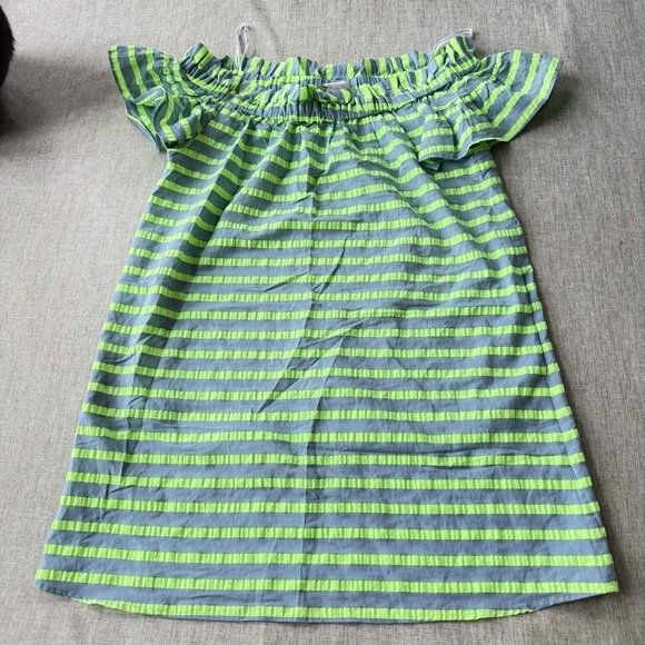 Anthropologie Corey Lynn Calter Bayside Dress off the shoulder mini stripe Small - Picture 2 of 9